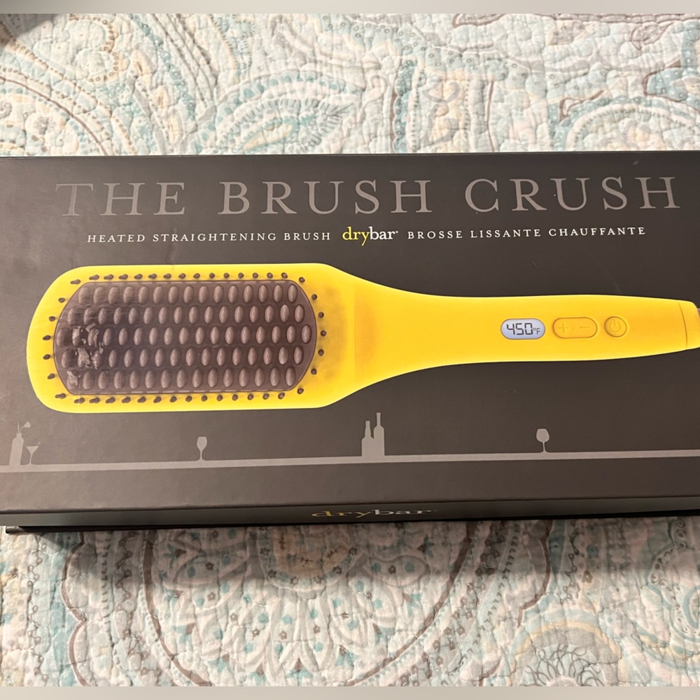 Drybar The Brush Crush Heated Straightening Brush - Vibrant Yellow